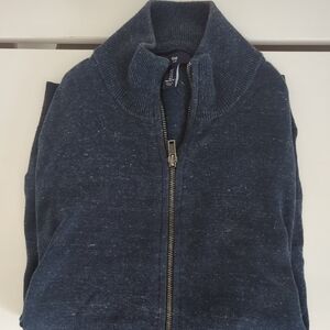 GAP Dark Blue Knit Zip-Up Jacket